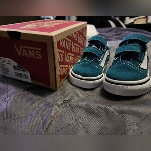 Vans Kids Blue Suede Shoes